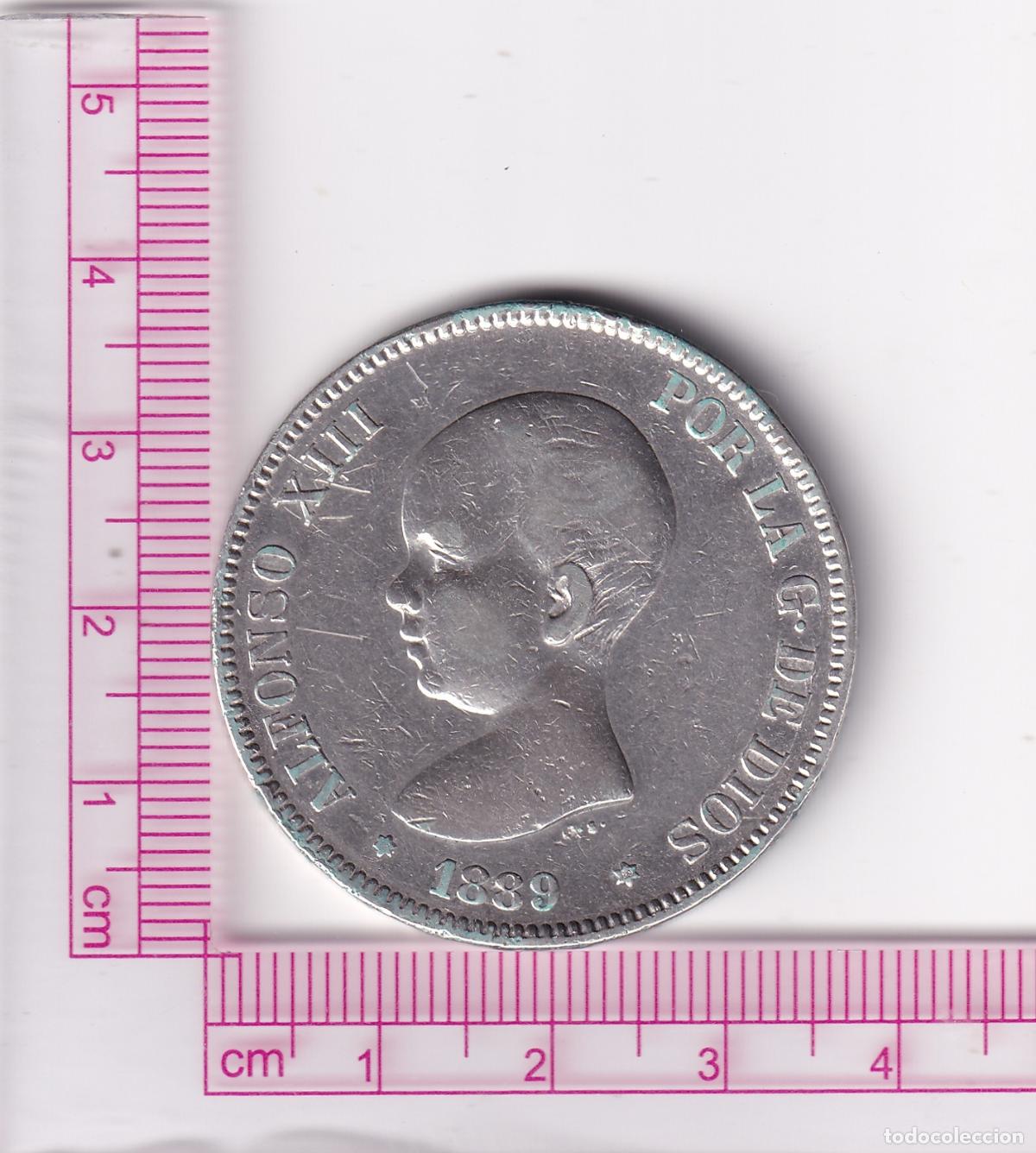 Monedas de Espa&ntilde;a: CRF1784 ESPA&Ntilde;A ALFONSO XIII 5 PESETAS 1889 MPM*18*89