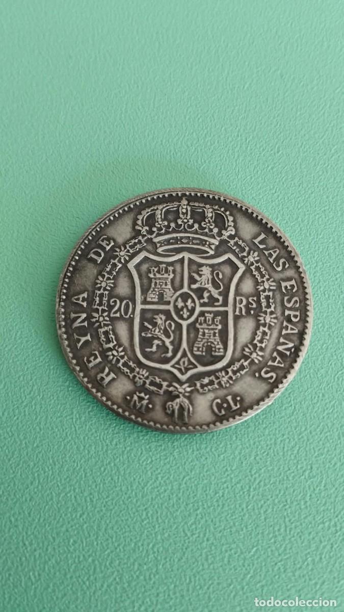 Monedas de Espa&ntilde;a: Moneda de plata - 20 Reales 1837 CL - Isabel II - Madrid - ORIGINAL - Peso: 26,85 gr