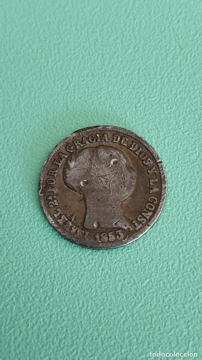 Monedas de Espa&ntilde;a: Moneda de 2 Reales 1853 - Isabel II - Foto 2