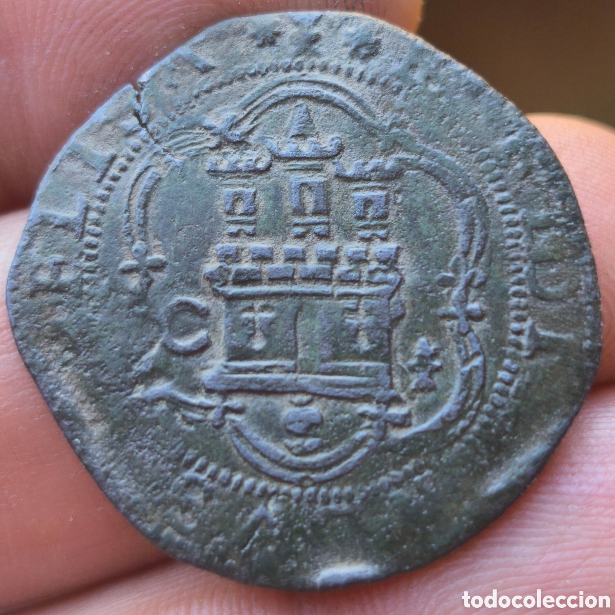 Monedas de Espa&ntilde;a: Reyes Catolicos 4 maravedis Cuenca A - Foto 2