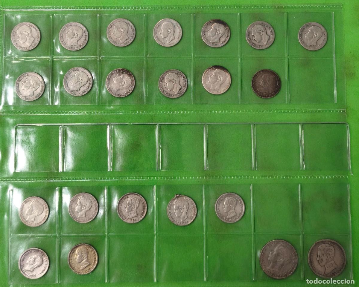 Monedas de Espa&ntilde;a: ESPA&Ntilde;A. LOTE DE 22 MONEDAS DE 50 CTS Y 1 PTA . PESO 58,5 GR