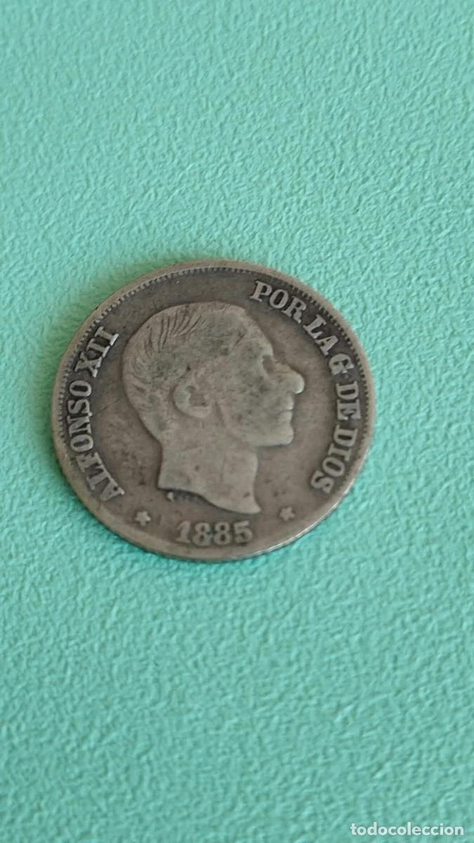Monedas de Espa&ntilde;a: Moneda de plata - 10 C&eacute;ntimos de Peso 1885 - Alfonso XII - Ceca de Manila (Filipinas) - Colonial