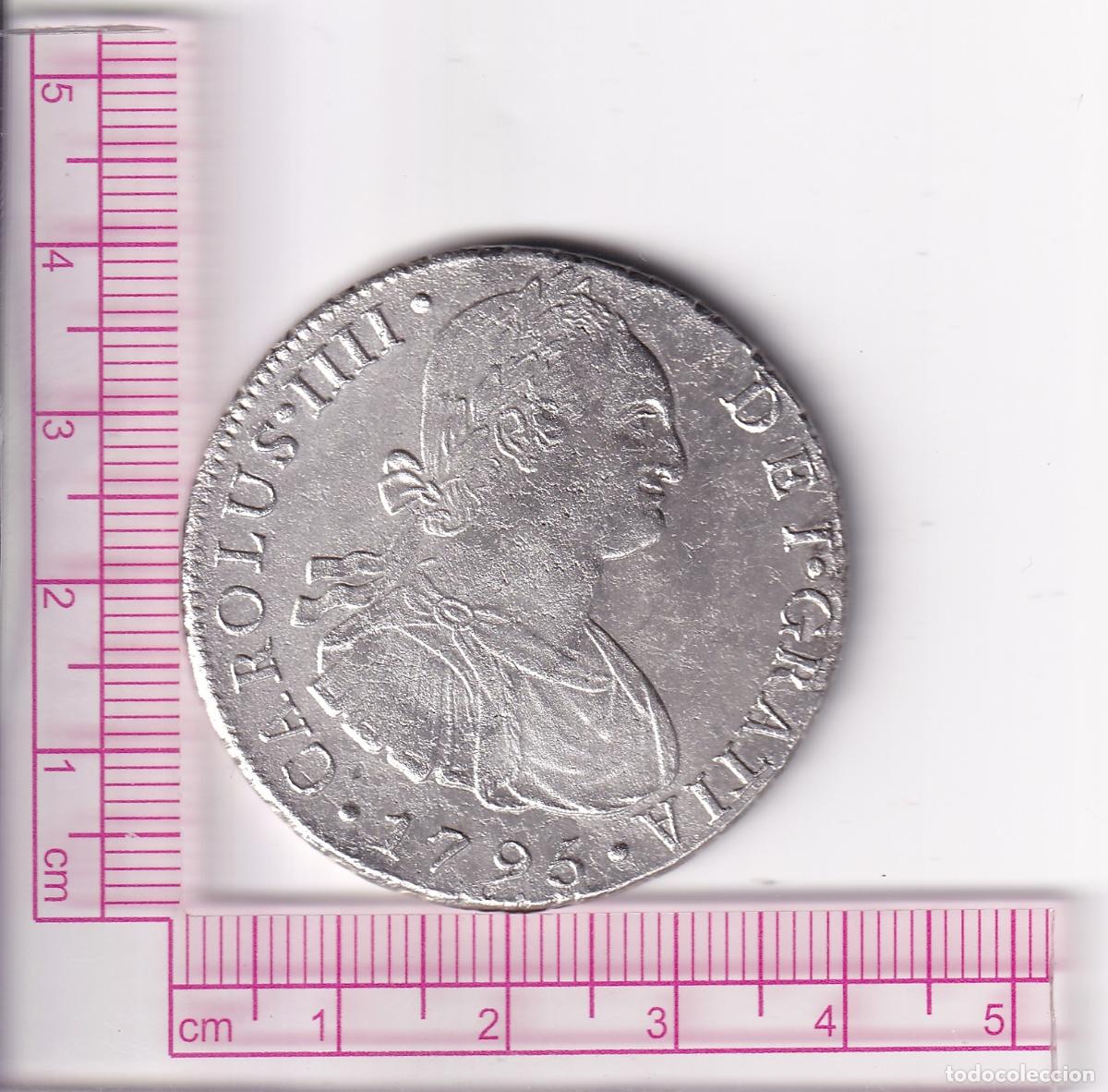 Monedas de Espa&ntilde;a: CRCAP341 MONEDA ESPA&Ntilde;A 8 REALES CARLOS IIII 1795 LIMA IJ MBC+ PLATA