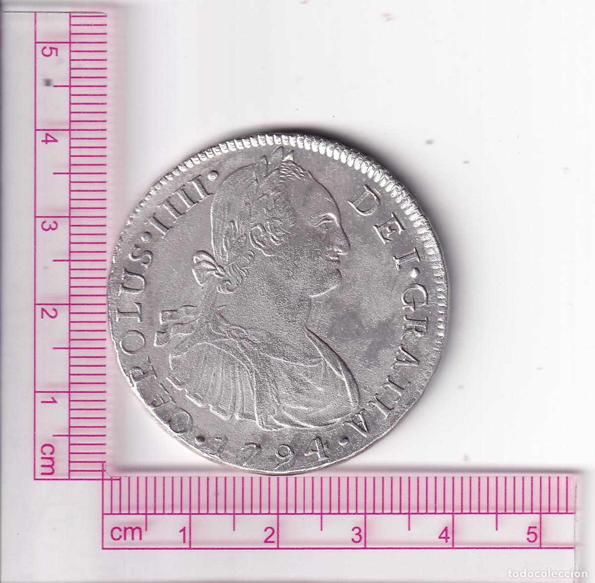 Monedas de Espa&ntilde;a: CRCAP343 MONEDA ESPA&Ntilde;A 8 REALES CARLOS IIII 1794 LIMA IJ R.B.O EBC- PLATA