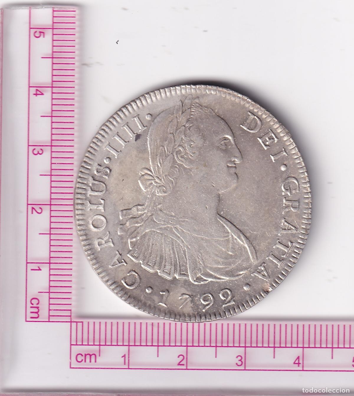 Monedas de Espa&ntilde;a: CRCAP342 MONEDA ESPA&Ntilde;A 8 REALES CARLOS IIII 1792 LIMA IJ R.B.O EBC PLATA