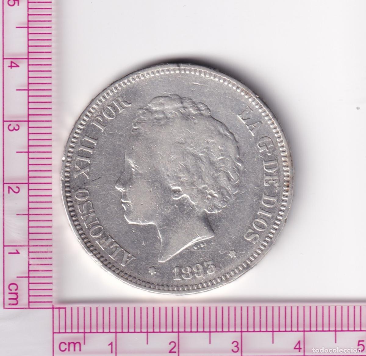 Monedas de Espa&ntilde;a: CRE0919 MONEDA ESPA&Ntilde;A ALFONSO XIII 5 PESETAS 1893 93 PGV PLATA