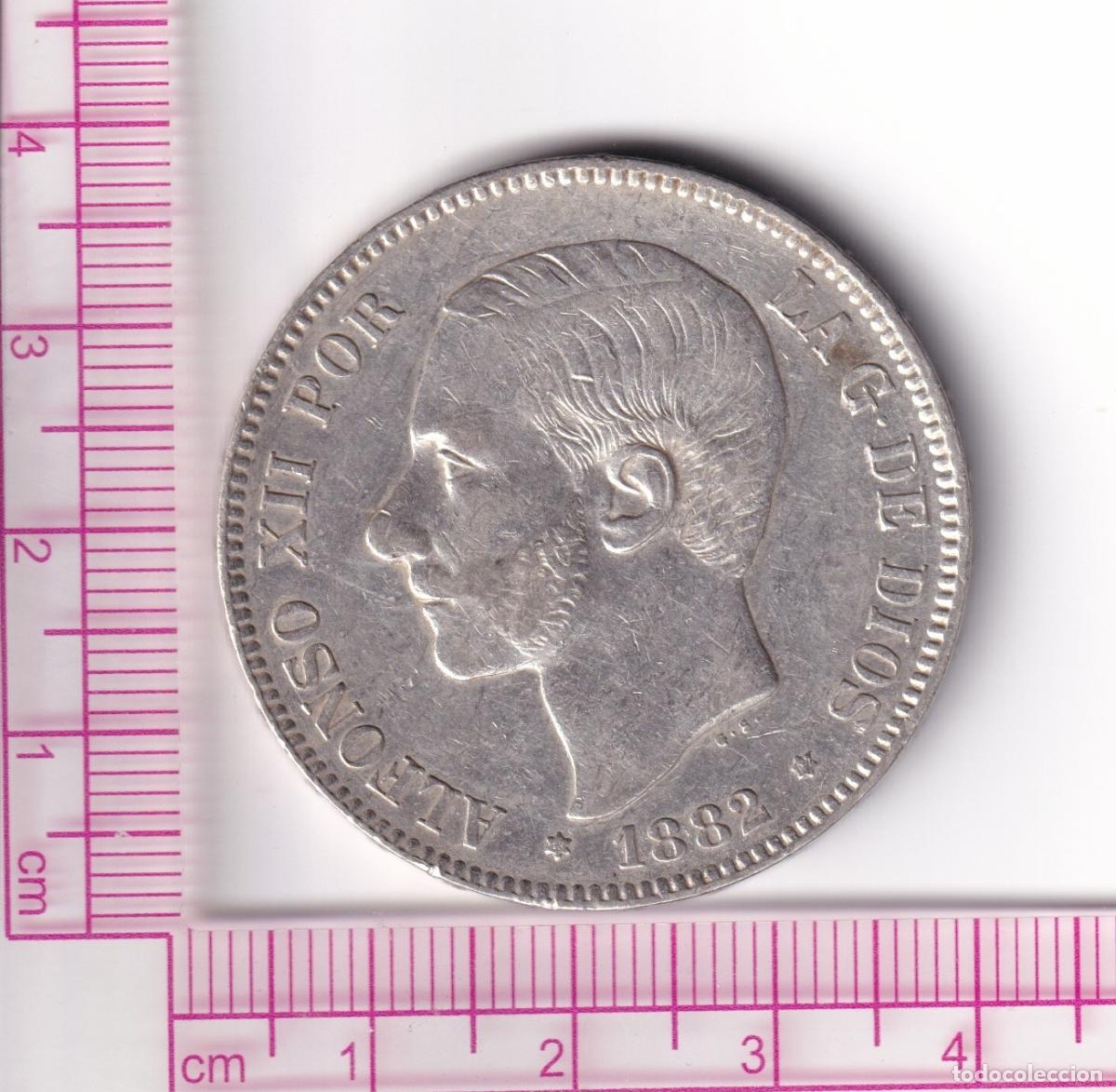 Monedas de Espa&ntilde;a: CRE2785 MONEDA ESPA&Ntilde;A ALFONSO XII 5 PESETAS 1882 MSM PLATA