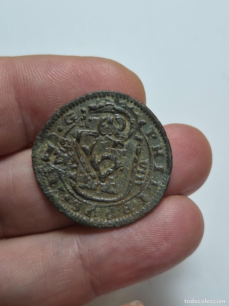 Monedas de Espa&ntilde;a: NT/ FELIPE IIII DOBLE RESELLO XII Y 8 MARAVEDIES 1641 Y 1652 (E1472)