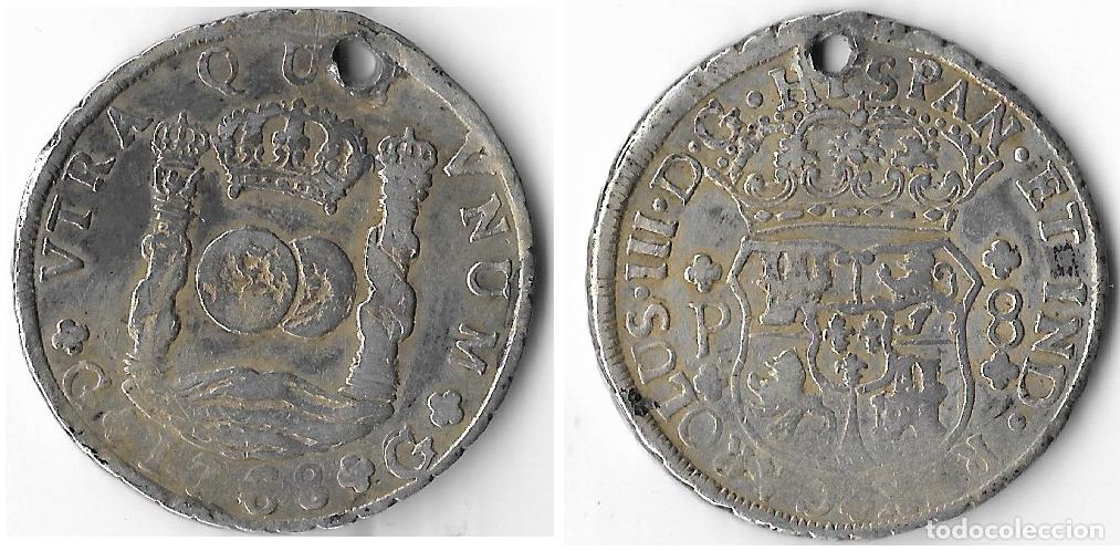 Monedas de Espa&ntilde;a: CARLOS III 1768 - 8 REALES P GUATEMALA