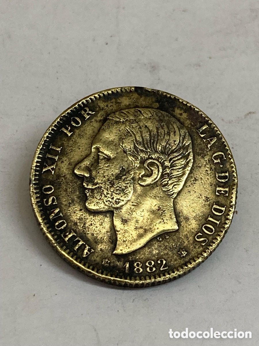 Monedas de Espa&ntilde;a: Moneda 2 pesetas 1882 L22 - Foto 2