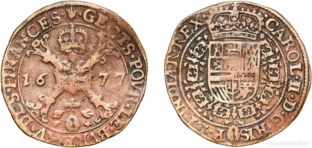 Monedas de Espa&ntilde;a: Spanish Netherlands Lordship of Tournai 1667 1 Patagon - Charles II Silver (.875) Tournai Mint 5.83