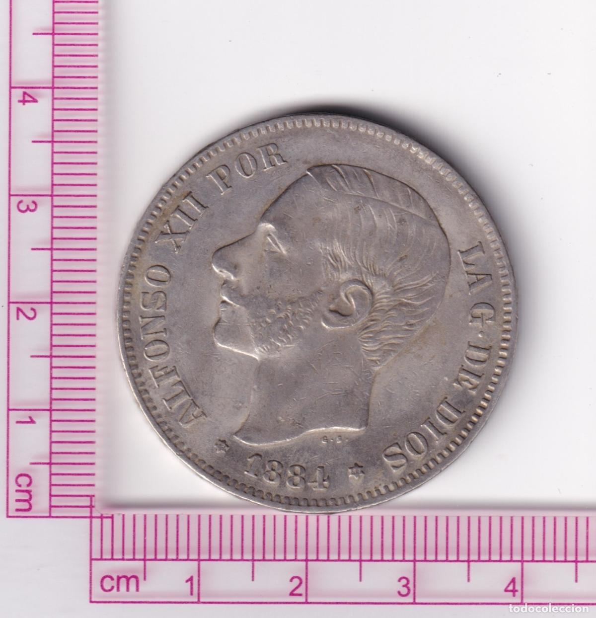 Monedas de Espa&ntilde;a: CRE3293 MONEDA ESPA&Ntilde;A ALFONSO XII 5 PESETAS 1884 PLATA MBC