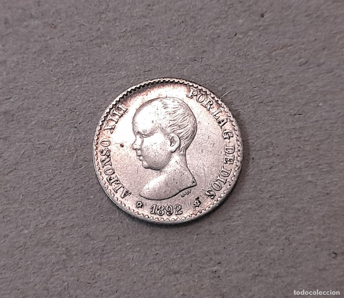 Monedas de Espa&ntilde;a: Alfonso XIII, 50 Centimos 1892, PG.M. *9*2