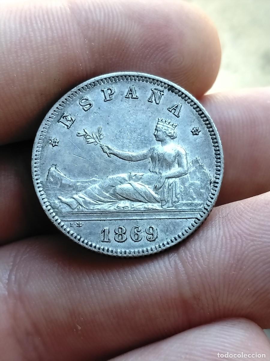 Monedas de Espa&ntilde;a: EBC! Gob. Provisional. Plata 2 pesetas 1869
