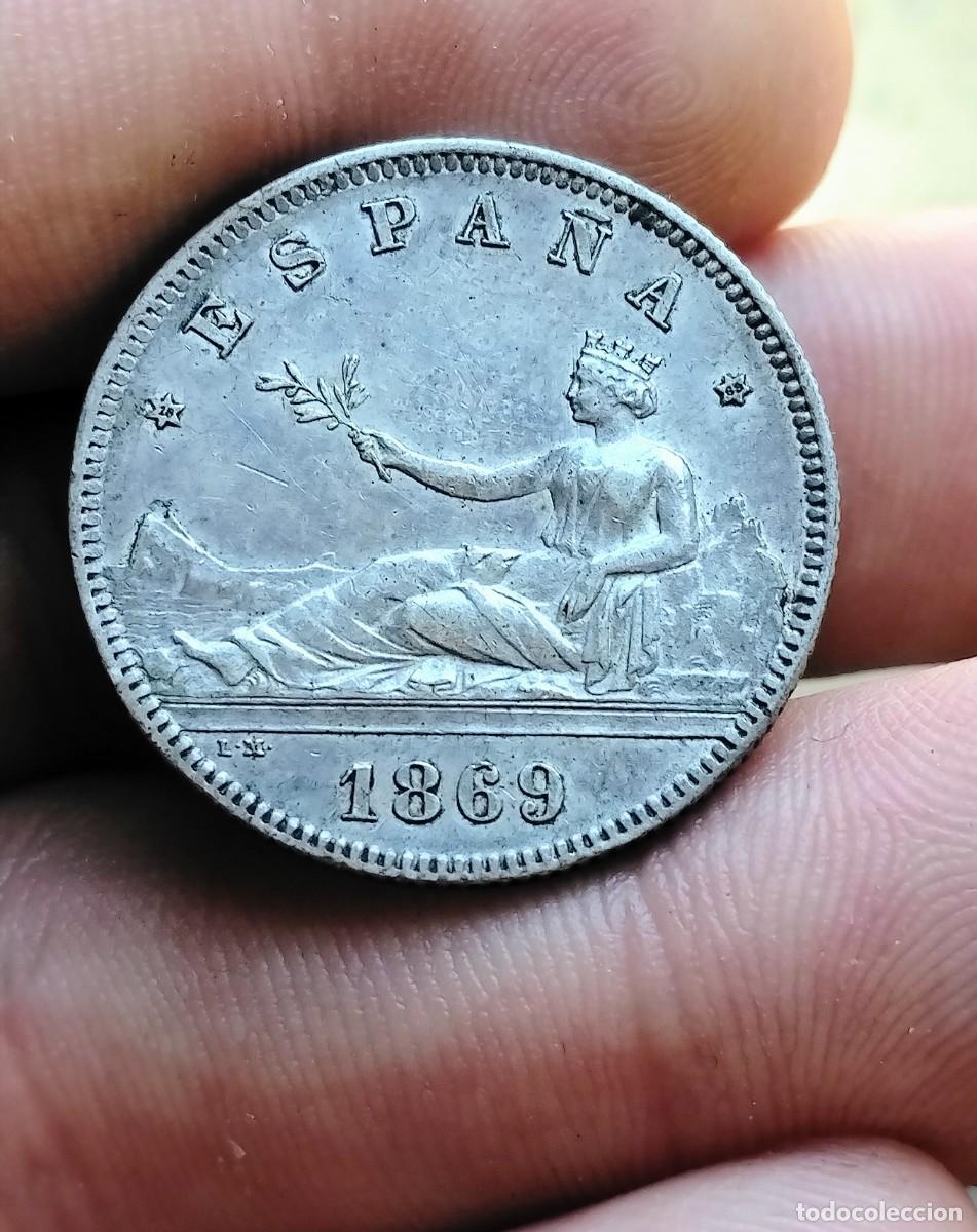 Monedas de Espa&ntilde;a: EBC! Gob. Provisional. Plata 2 pesetas 1869 - Foto 3