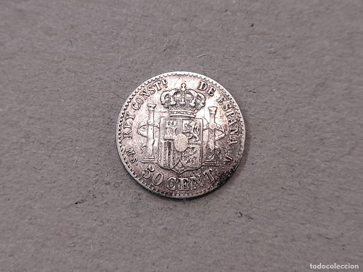 Monedas de Espa&ntilde;a: Alfonso XII, 50 Centimos 1881, MS.M. *8*1 - Foto 2