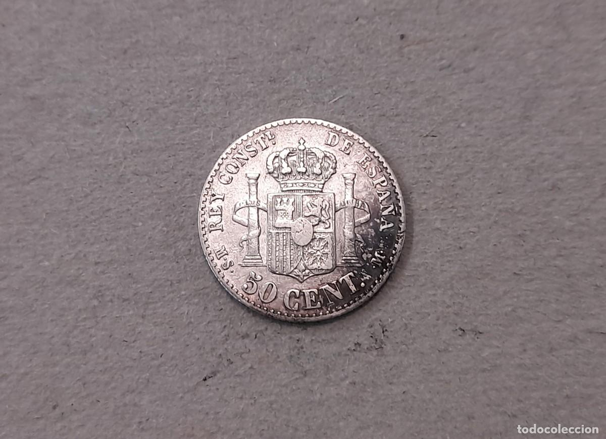 Monedas de Espa&ntilde;a: Alfonso XII, 50 Centimos 1880, MS.M. - Foto 2