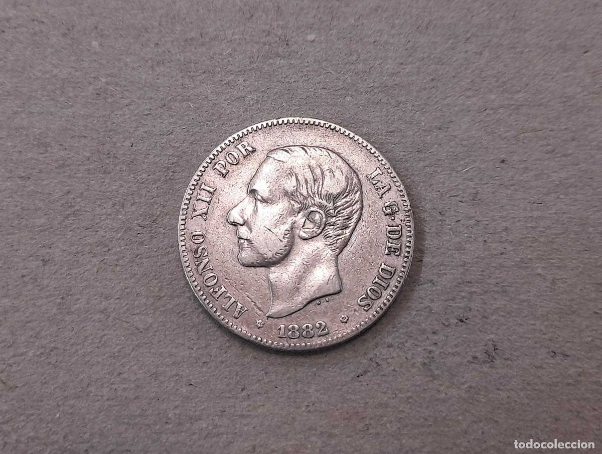 Monedas de Espa&ntilde;a: Alfonso XII, 2 Pesetas 1882 MS. M. *18*82