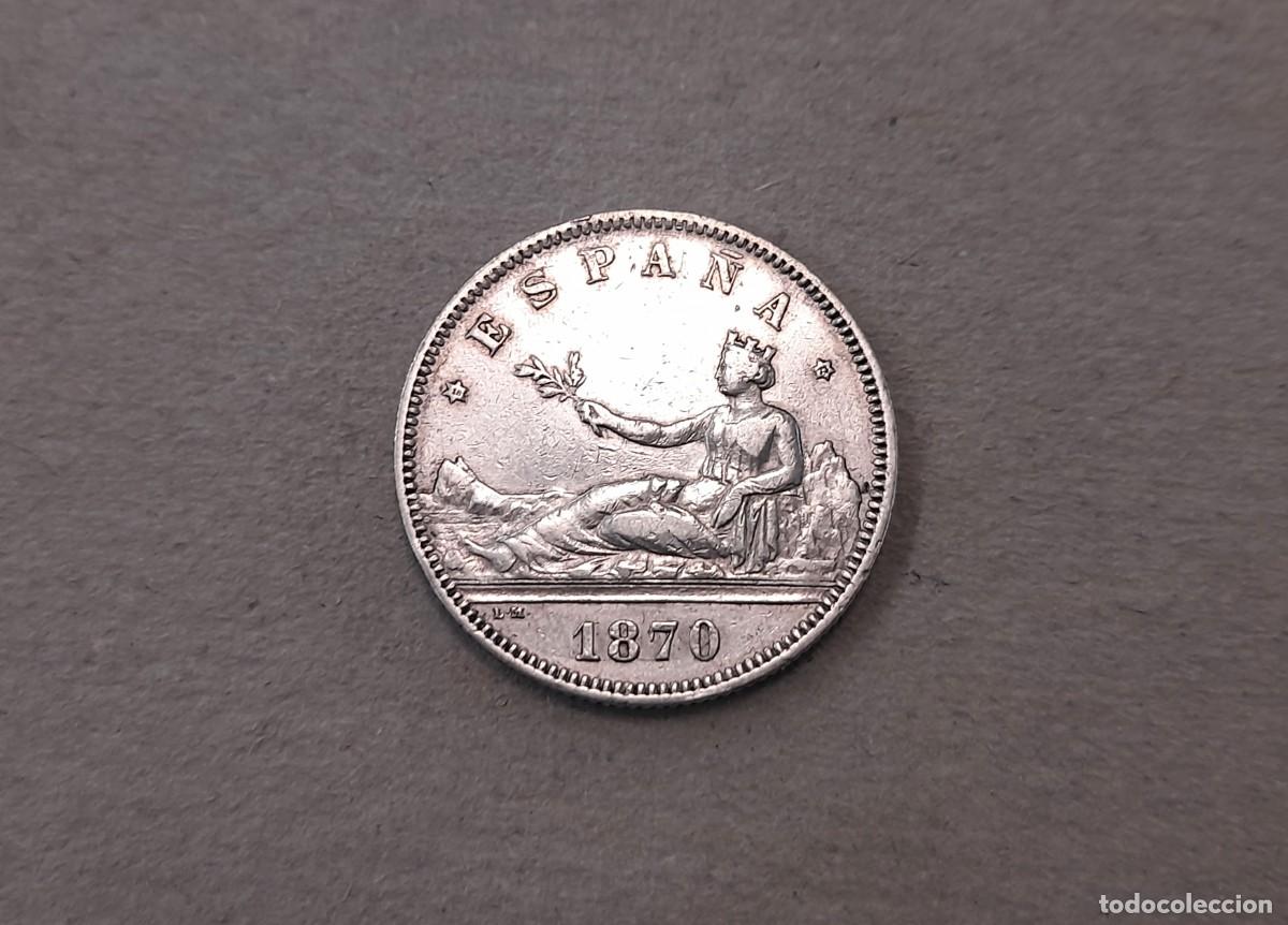 Monedas de Espa&ntilde;a: 2 Pesetas 1870 DE.M. *18*73 - Foto 1