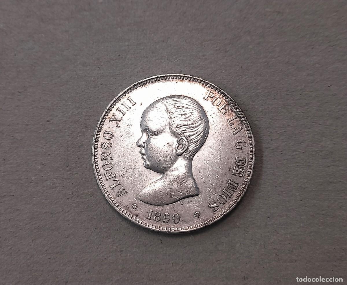 Monedas de Espa&ntilde;a: Alfonso XIII, 5 Pesetas 1890 MP.M. *18*90
