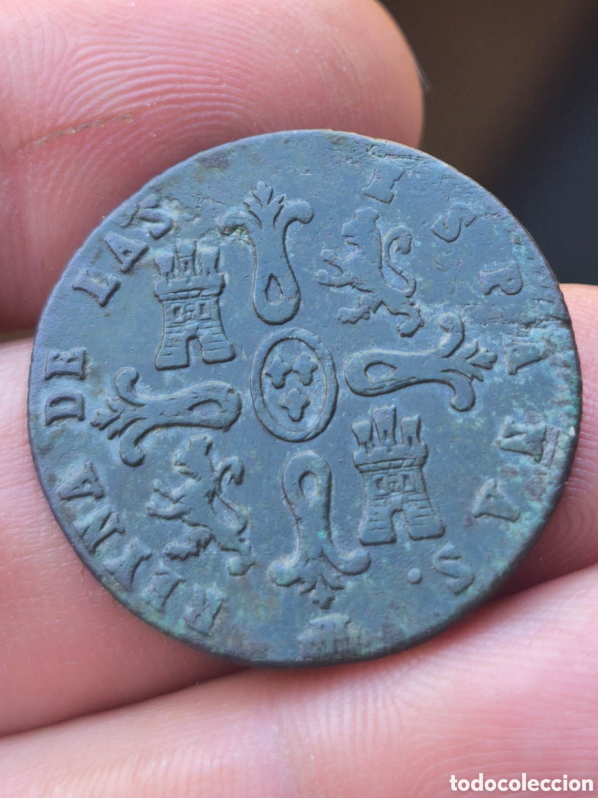 Monedas de Espa&ntilde;a: Isabel II 1847 8 MARAVEDIS SEGOVIA - Foto 2