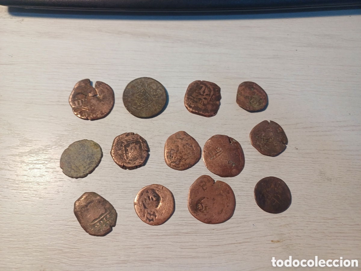 Monedas de Espa&ntilde;a: LOTE MONEDAS MARAVEDIS SIGLO XVIII APROXIMADAMENTE