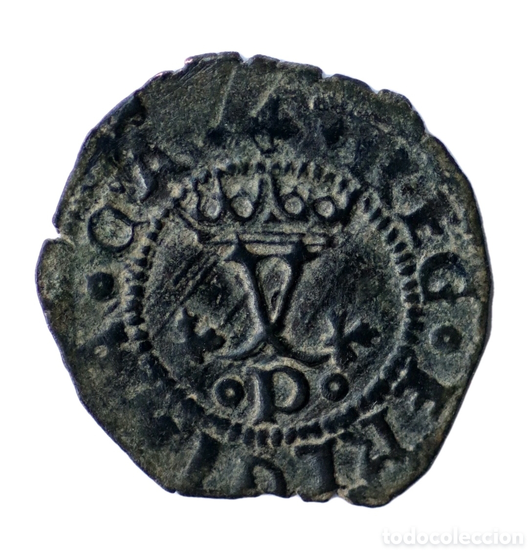Monedas de Espa&ntilde;a: RARA BLANCA REYES CAT&Oacute;LICOS CUENCA P. Leyenda &rdquo;REG EREGINA CA&rdquo;