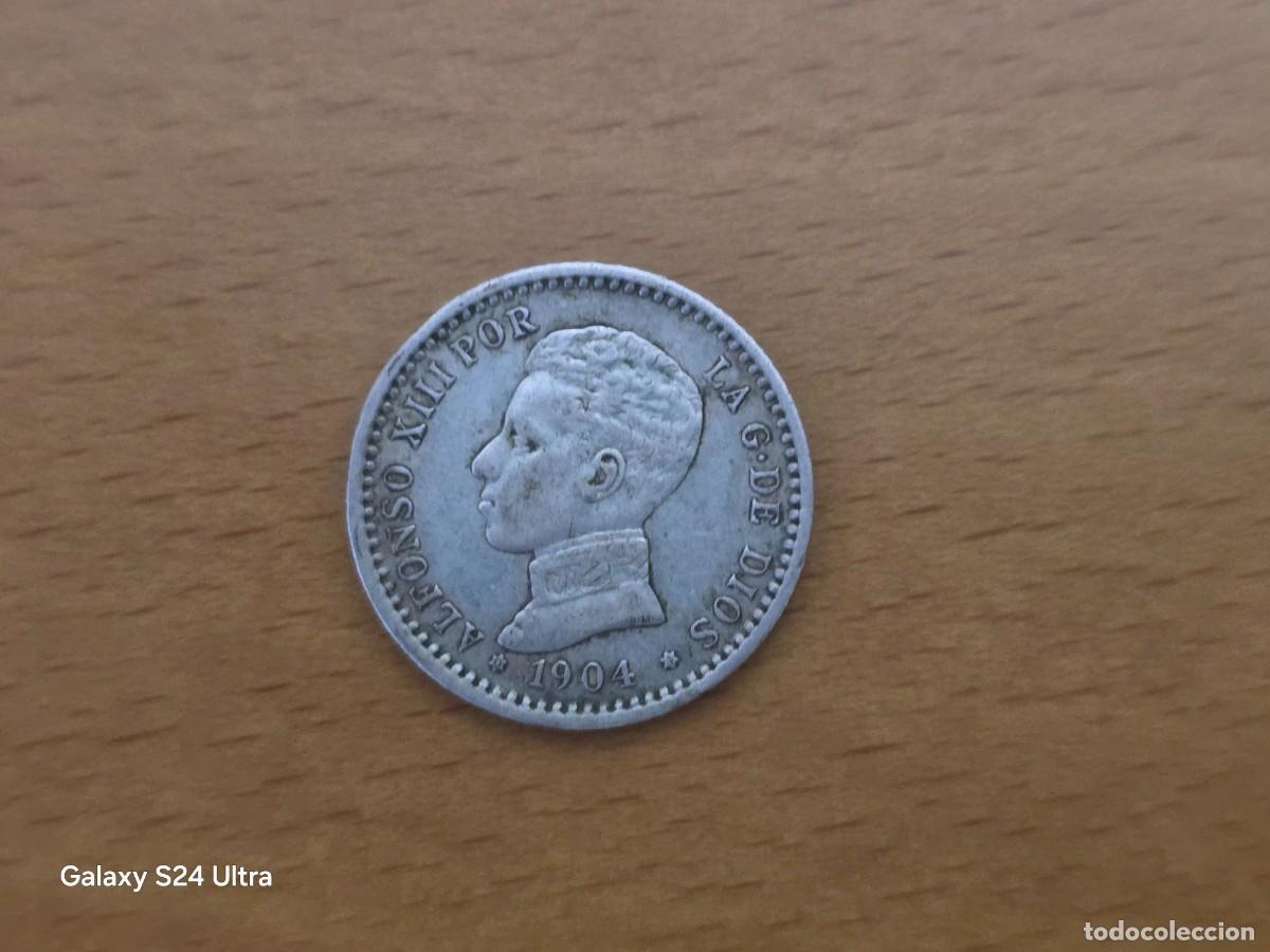 Moedas de Espanha: 50 C&Eacute;NTIMOS DE 1904..*0*4...ALFONSO XIII...2,5 GRAMOS DE PLATA....BONITA...LM.S303...LA DE LAS FOTOS