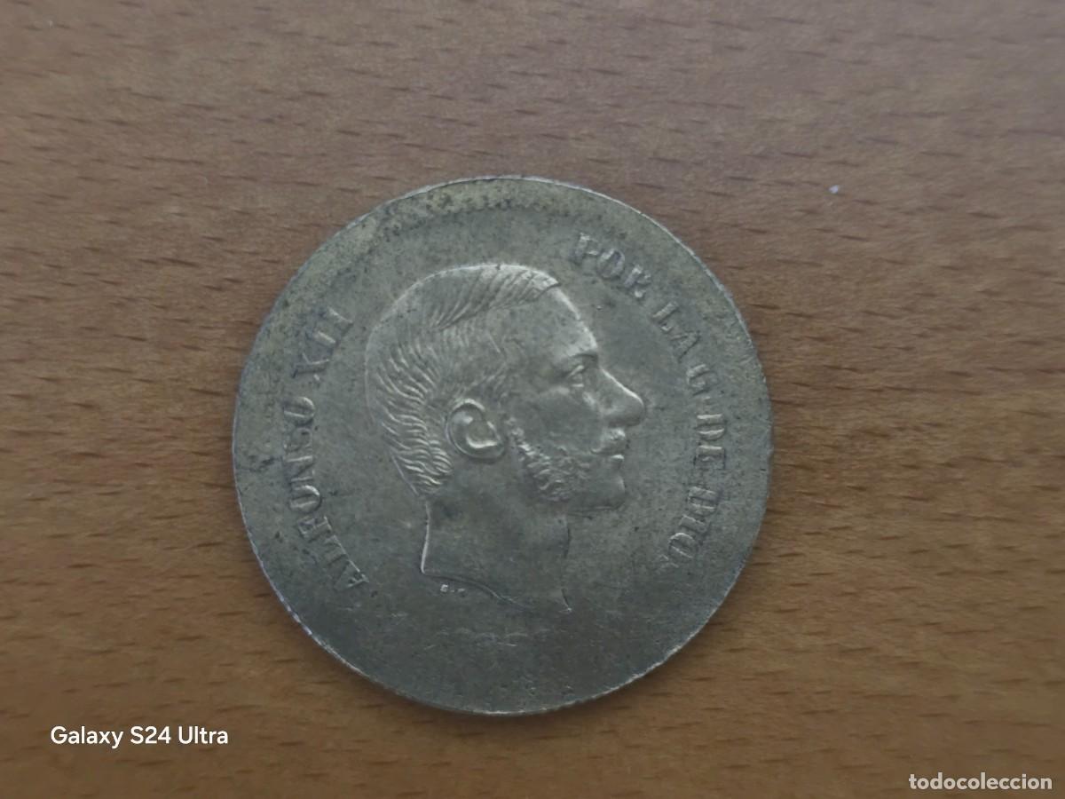 Monedas de Espa&ntilde;a: PRUEBA DE MANILA DE 50 CENTAVOS DE 1880..ALFONSO XII..MUY ESCASA Y RARA...LM.S3010...LA DE LAS FOTOS