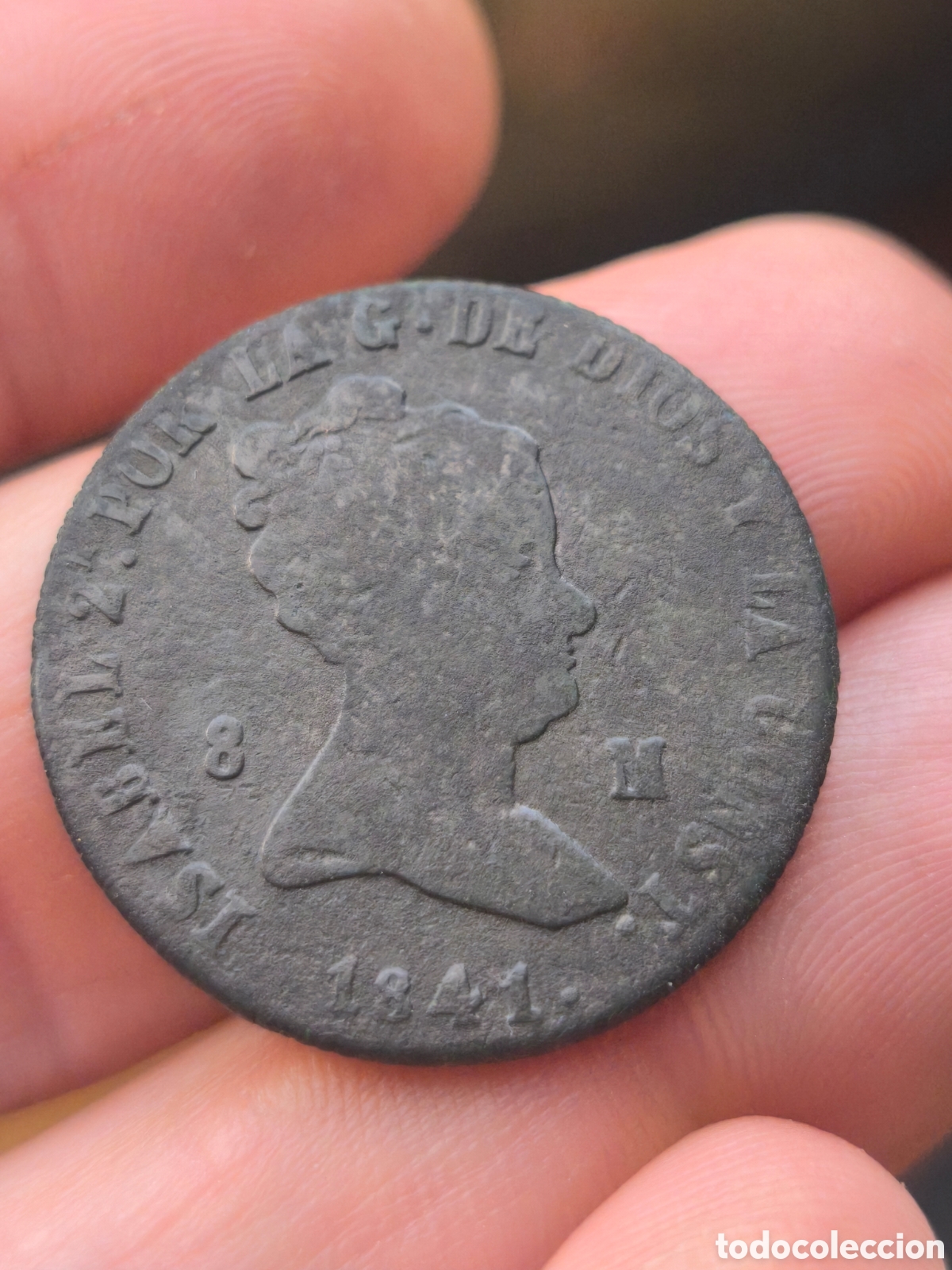 Monedas de Espa&ntilde;a: Isabel II 1841 JUBIA 8 maravedis