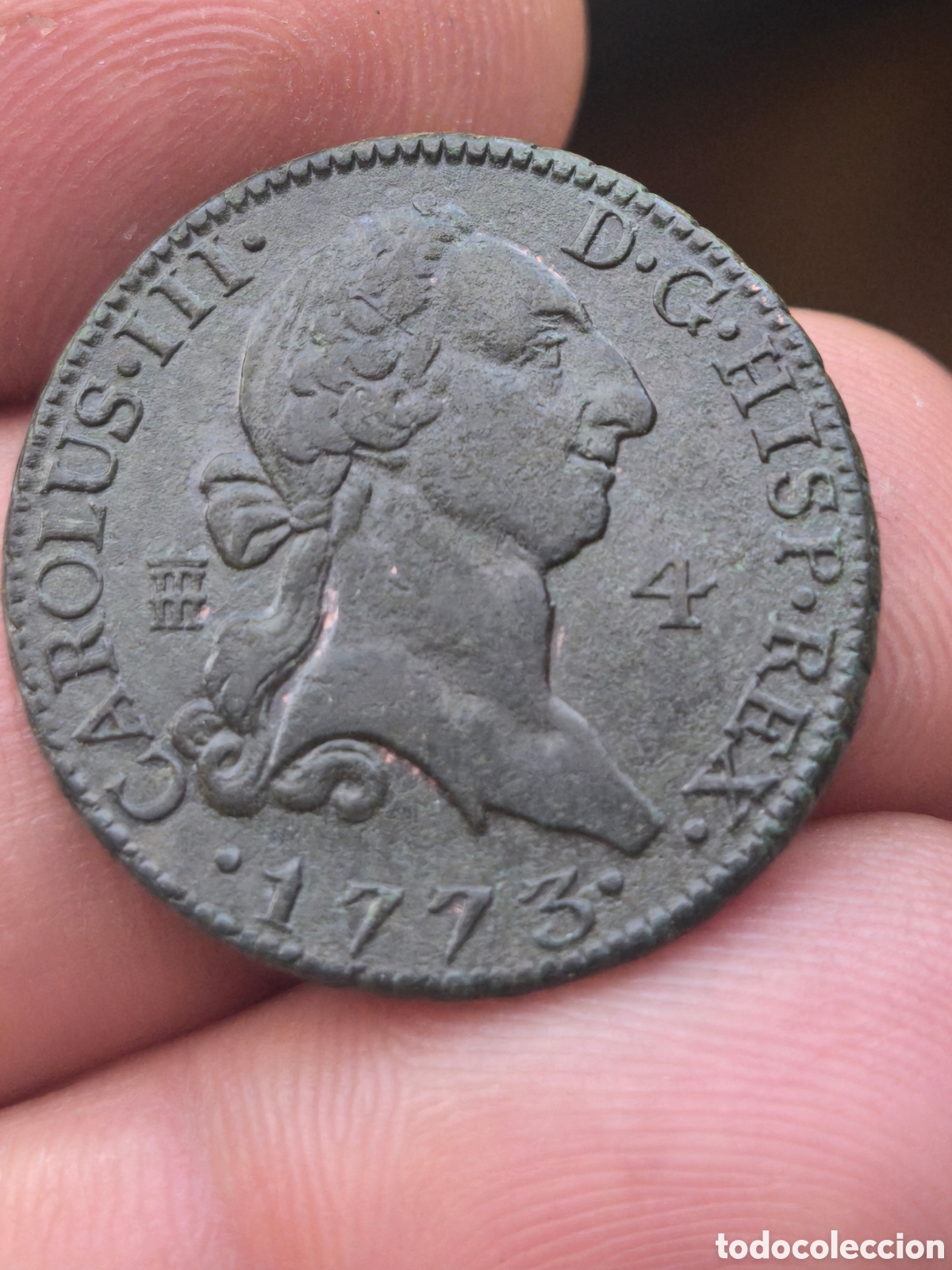 Monedas de Espa&ntilde;a: Carlos III 1773 4 MARAVEDIS SEGOVIA