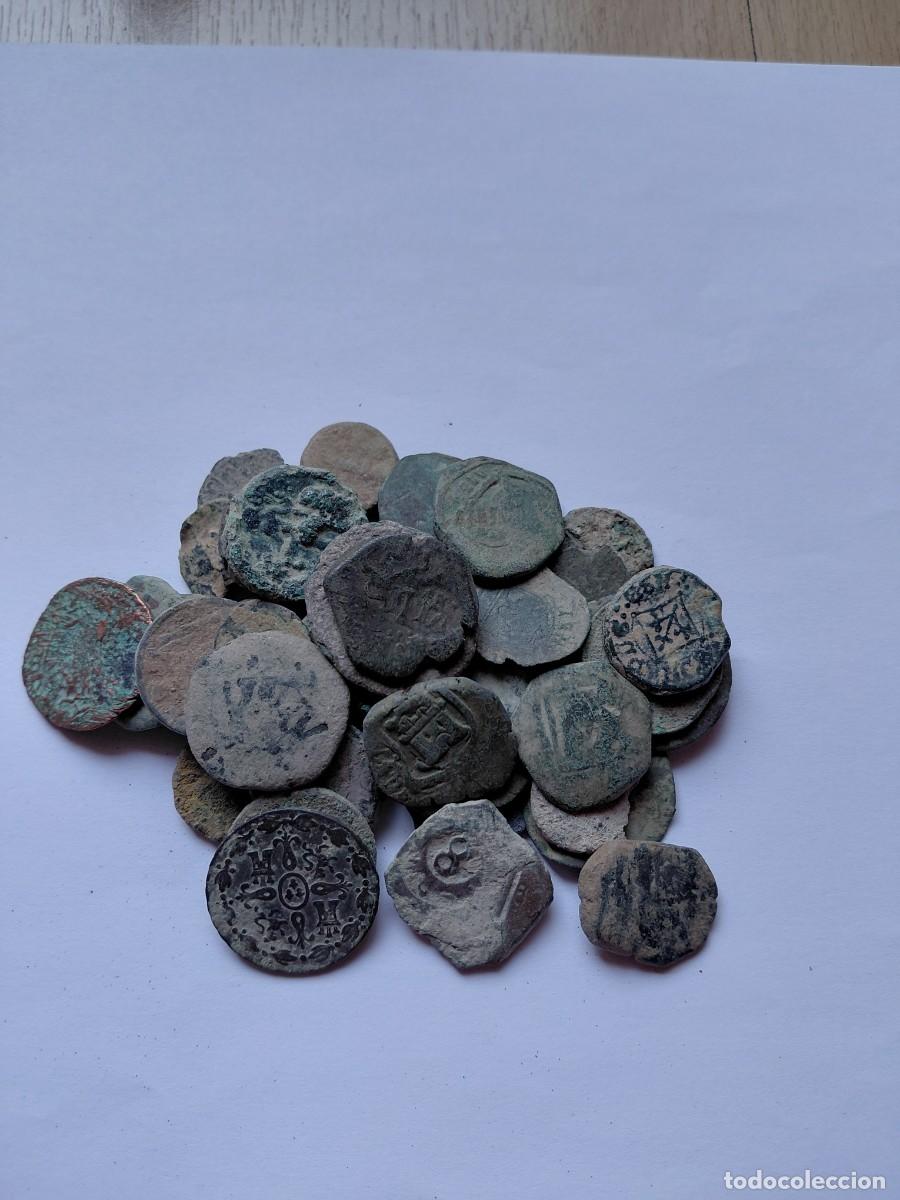 Monedas de Espa&ntilde;a: Lote n&uacute;mero 3 de 50 monedas espa&ntilde;olas para limpiar y expertizar de colecci&oacute;n particular