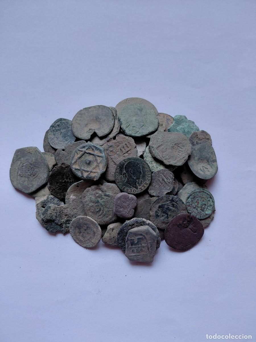 Monedas de Espa&ntilde;a: Lote n&uacute;mero 2 de 50 monedas espa&ntilde;olas para limpiar y expertizar de colecci&oacute;n particular