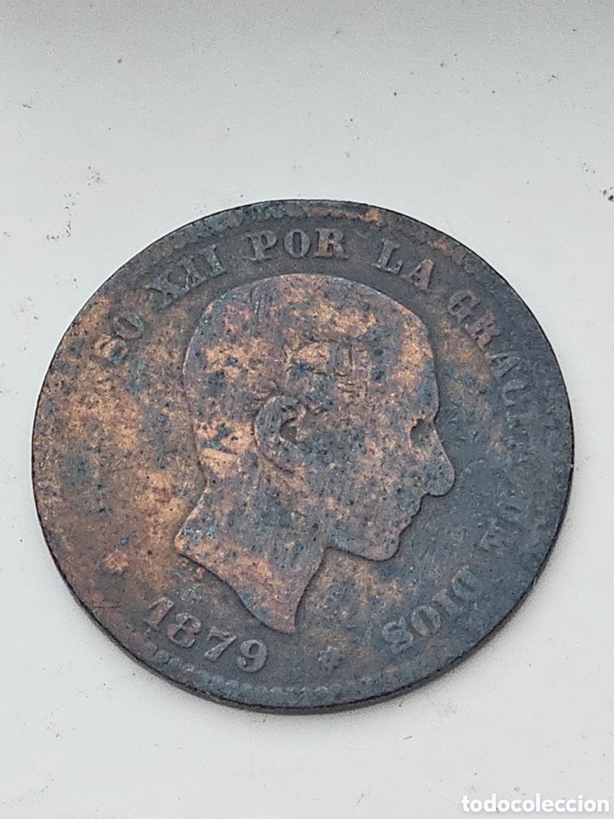 Monedas de Espa&ntilde;a: Moneda de 10 C&eacute;ntimos de Alfonso XII (1879) - Cobre, Espa&ntilde;a