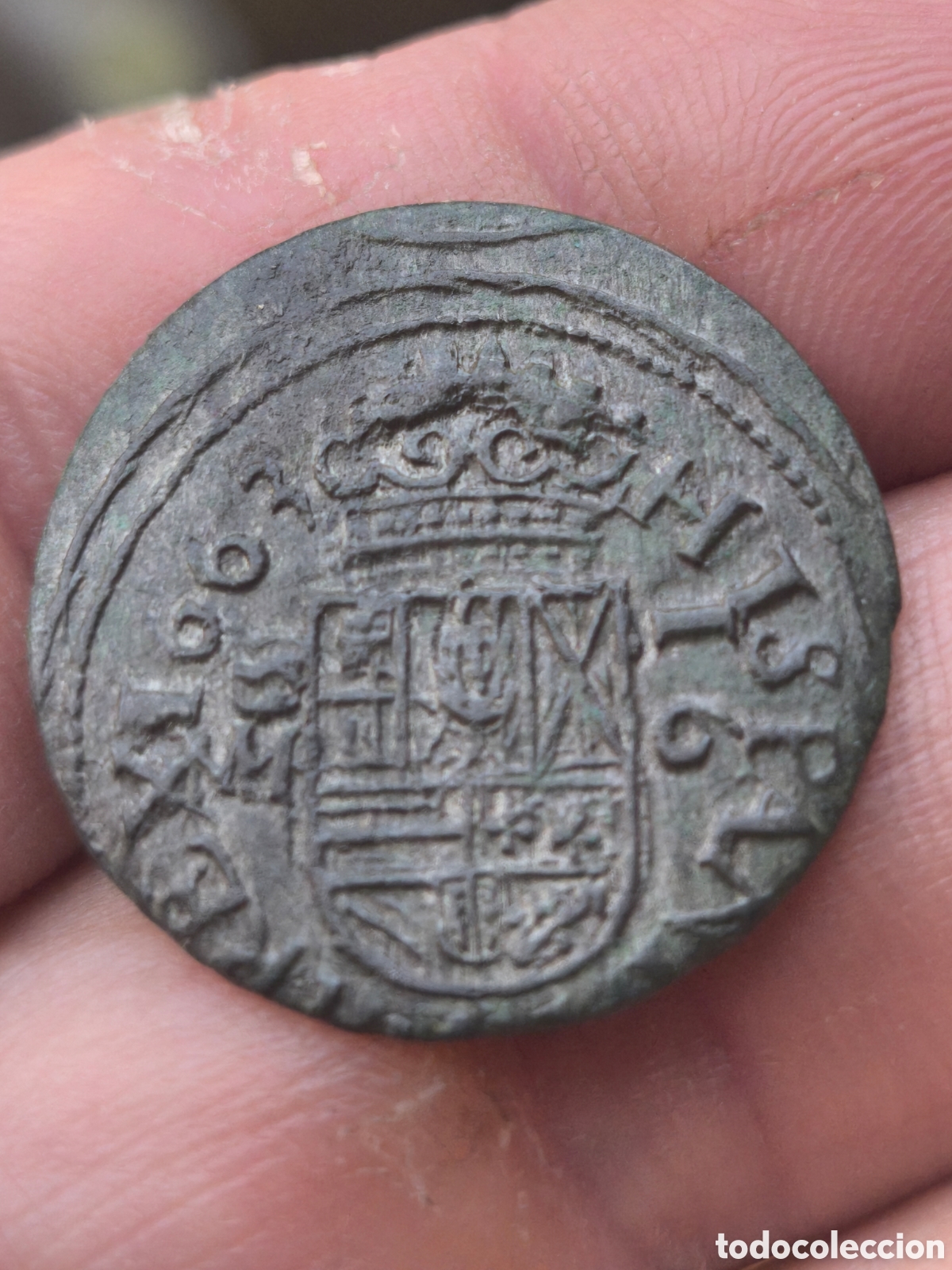 Monedas de Espa&ntilde;a: Felipe IV 1663 Valladolid 16 maravedis M - Foto 2
