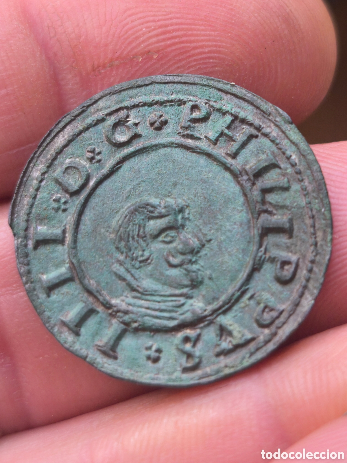 Monedas de Espa&ntilde;a: Felipe IV 1663 Valladolid 16 maravedis M