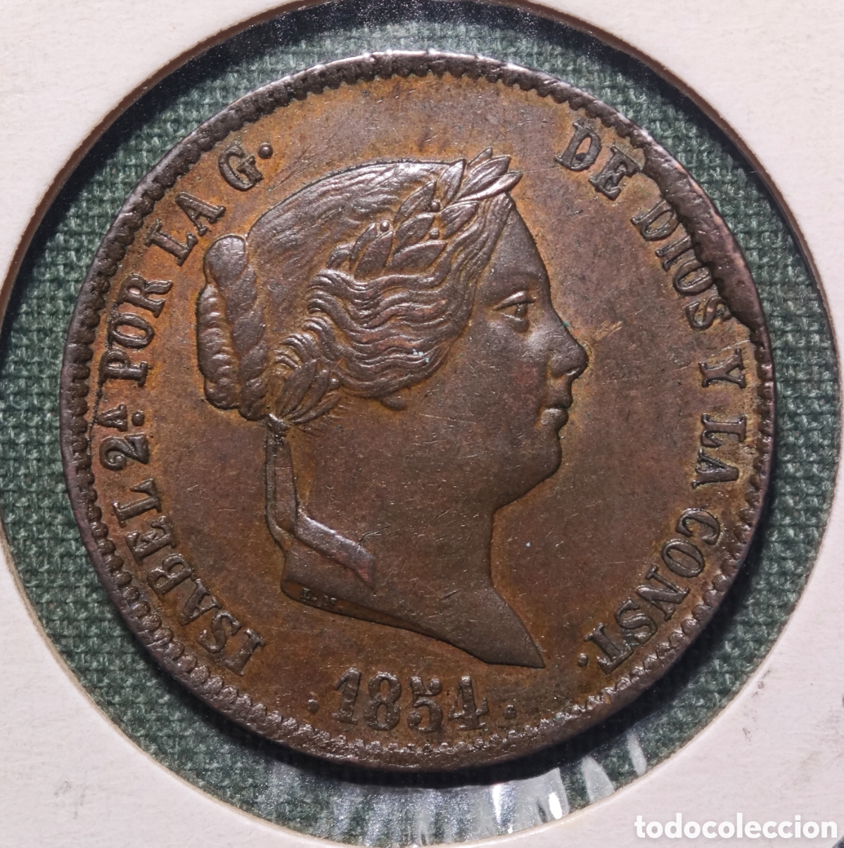 Monedas de Espa&ntilde;a: 25 C&Eacute;NTIMOS DE REAL, ISABEL II SEGOVIA EBC+