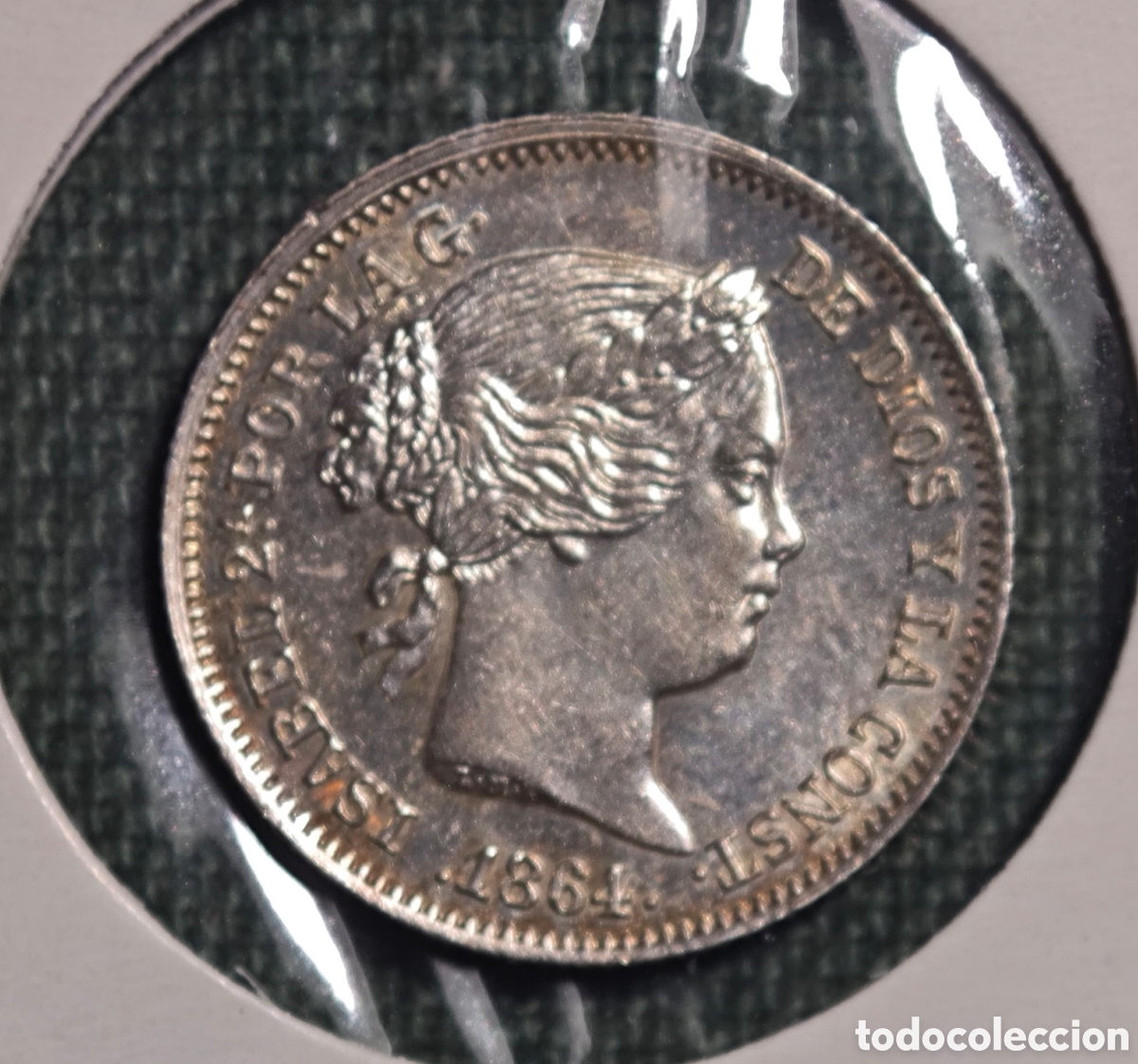 Monedas de Espa&ntilde;a: REAL ISABEL II 1864 SEVILLA SC BRILLO ORIGINAL