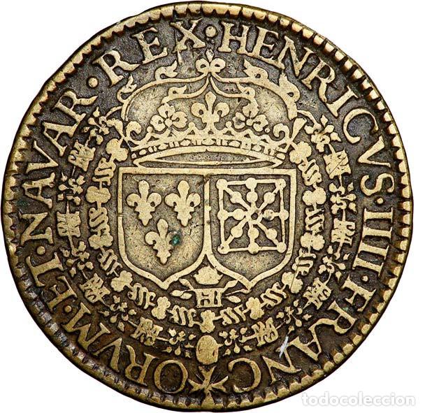 Monedas de Espa&ntilde;a: Enrique IV rey de Francos (Francia) y NAVARRA 1609 El primer Borb&oacute;n