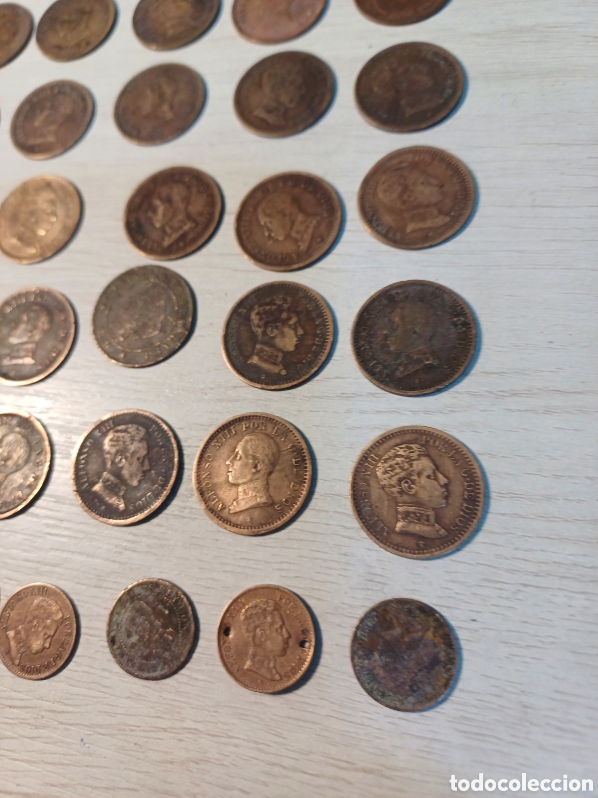 Monedas de Espa&ntilde;a: LOTE MONEDAS DE 2 Y 1 CENTIMO DE ALFONSO XIII - Foto 3
