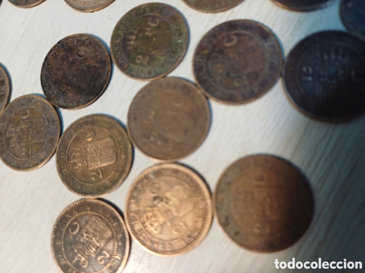 Monedas de Espa&ntilde;a: LOTE MONEDAS DE 2 Y 1 CENTIMO DE ALFONSO XIII - Foto 7