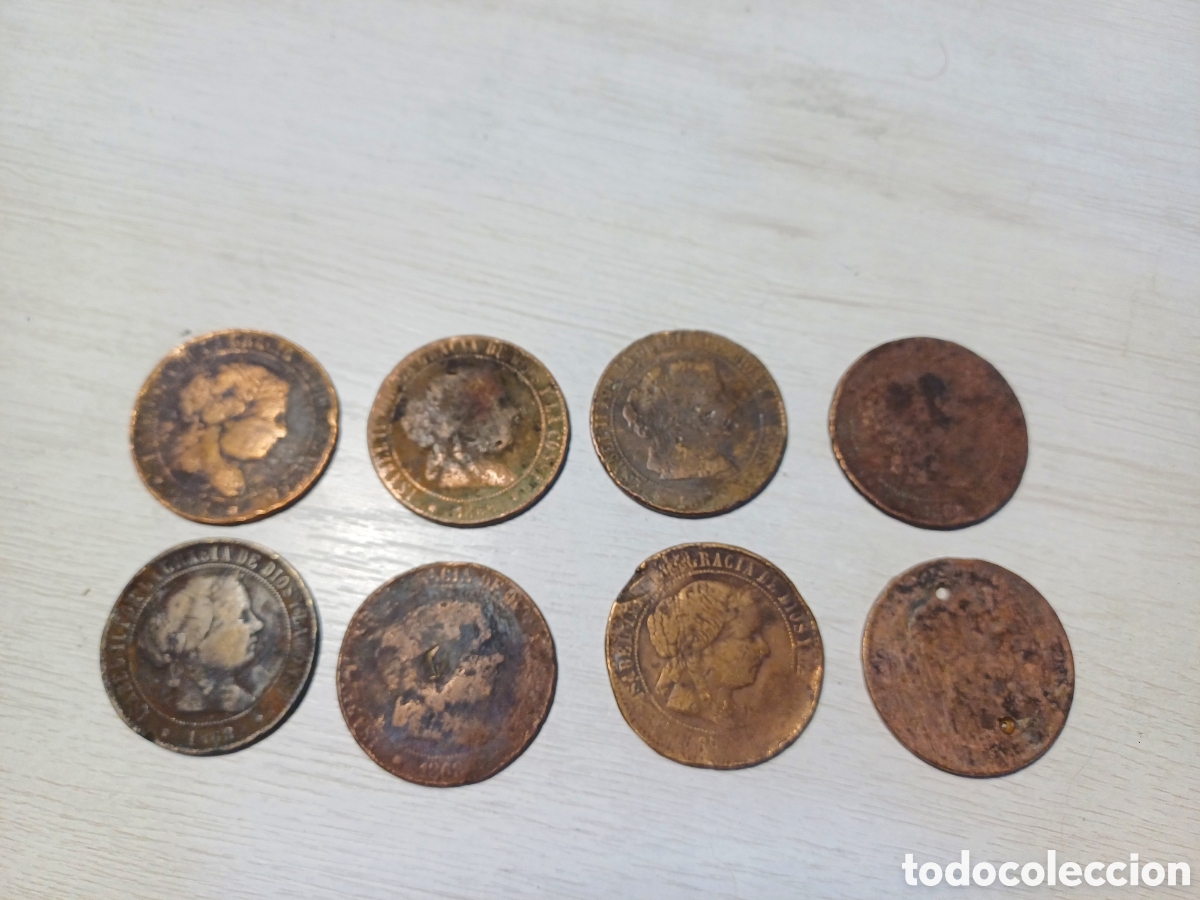 Monedas de Espa&ntilde;a: LOTE 8 MONEDAS DE 5 ESCUDOS ISABEL II, 1866,1867,1868..