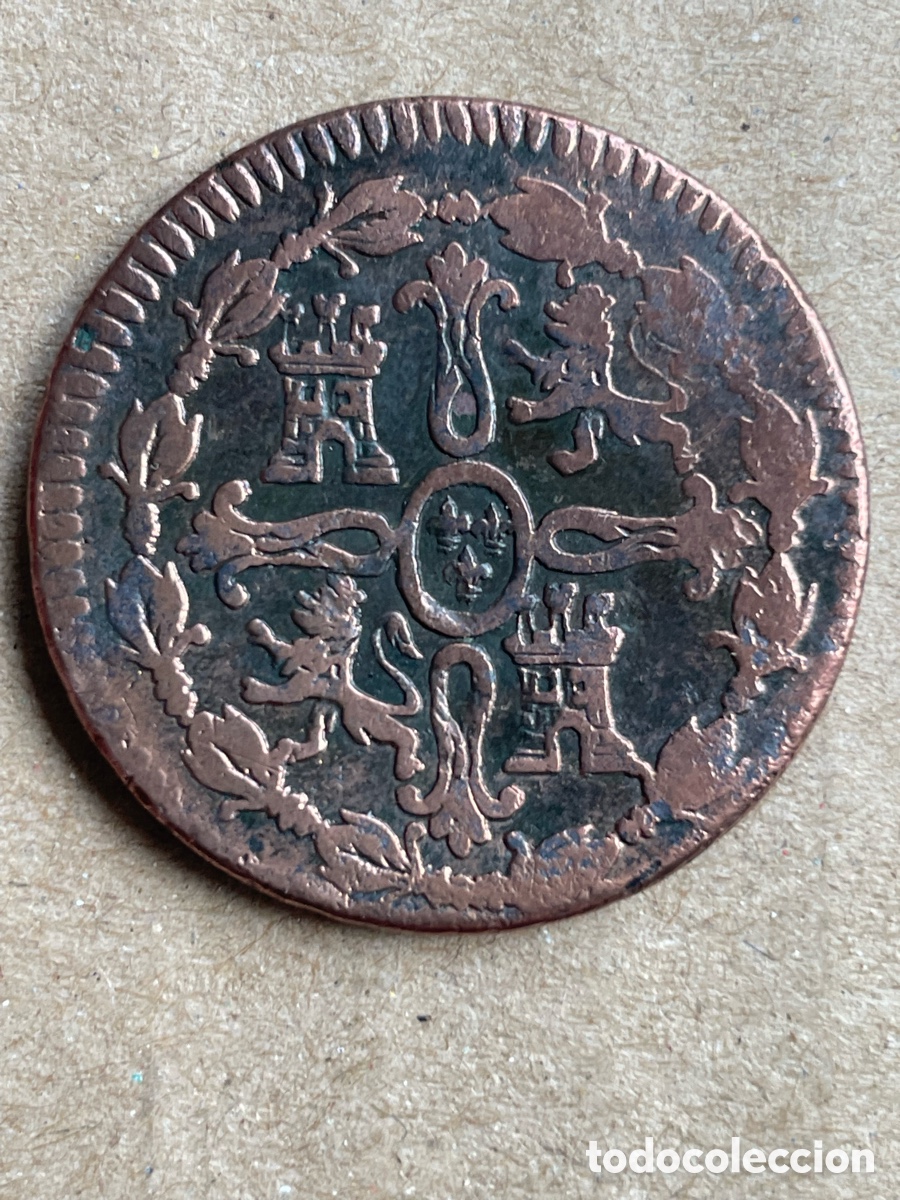 Monedas de Espa&ntilde;a: Moneda Fernando VII 8 Maraved&iacute;s a&ntilde;o 1817 - Foto 2
