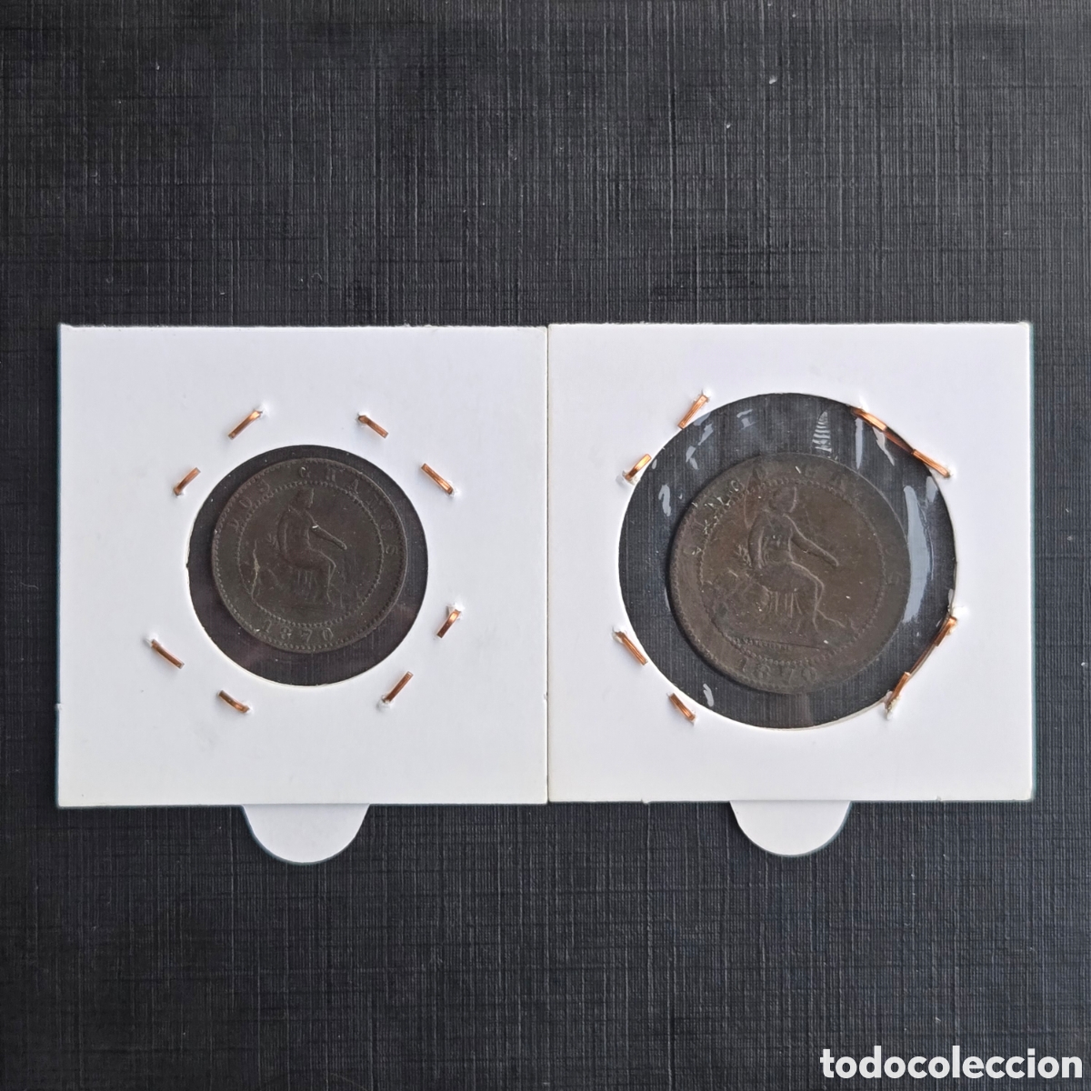 Monedas de Espa&ntilde;a: Lote 2 monedas Espa&ntilde;a 1870 - Foto 2