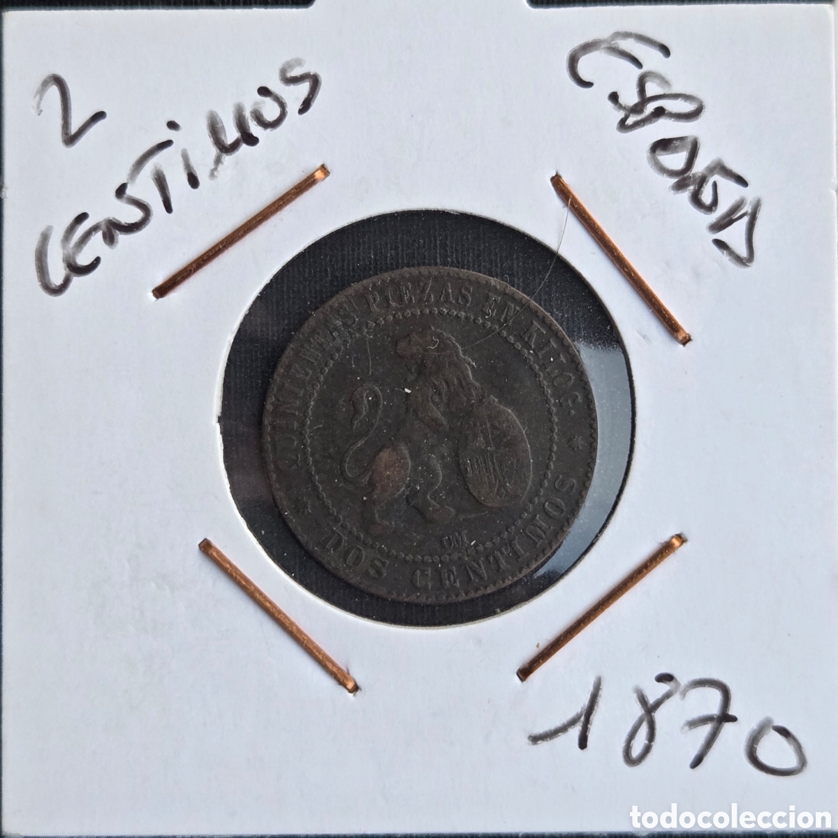 Monedas de Espa&ntilde;a: Lote 2 monedas Espa&ntilde;a 1870 - Foto 3