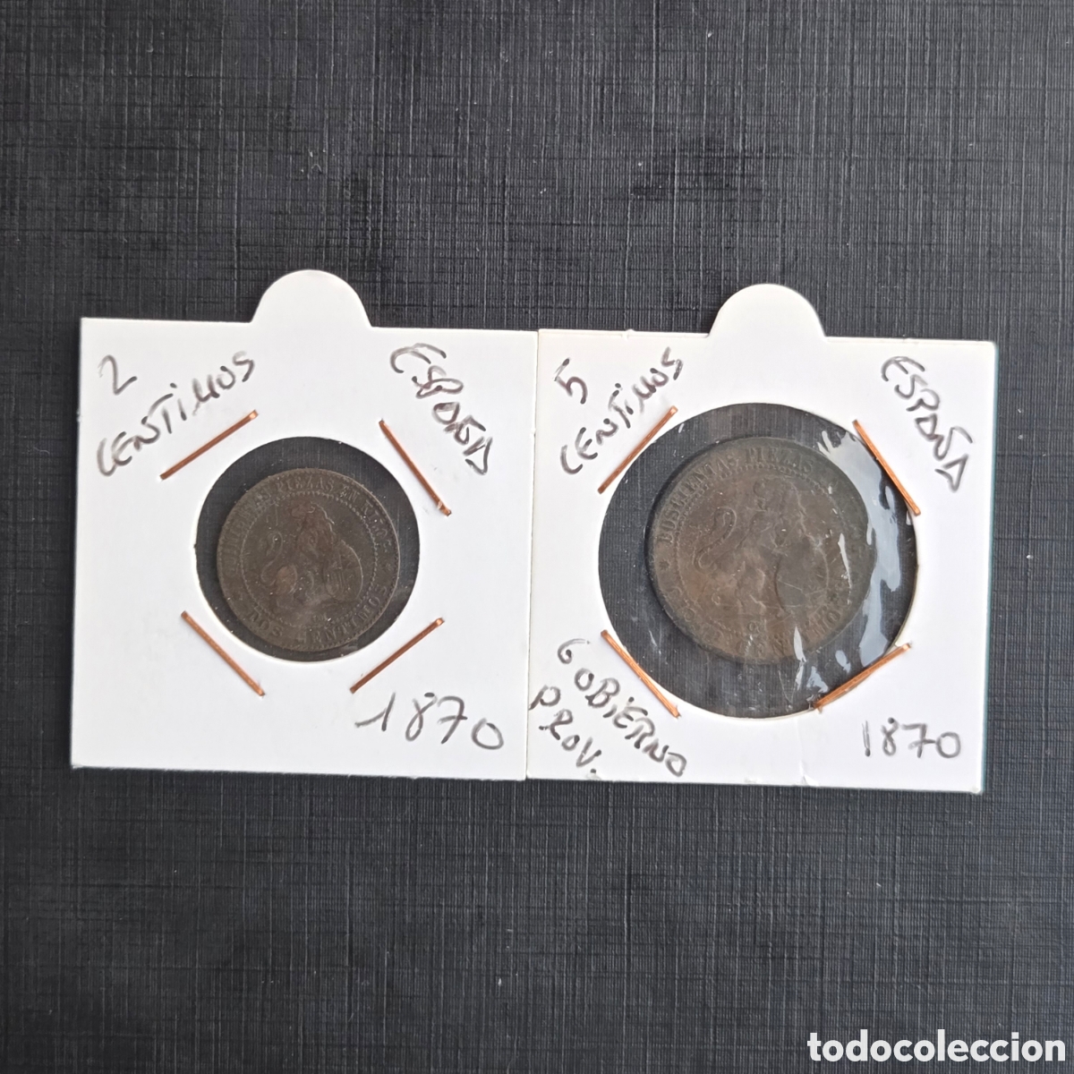 Monedas de Espa&ntilde;a: Lote 2 monedas Espa&ntilde;a 1870 - Foto 1