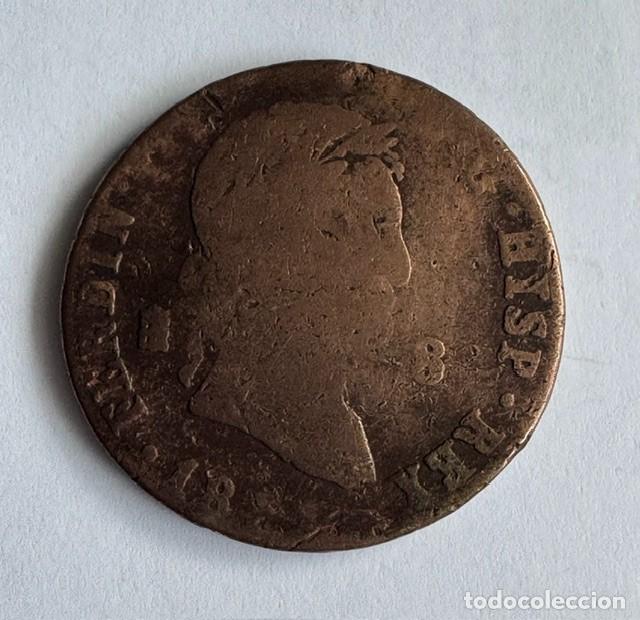 Monedas de Espa&ntilde;a: 8 MARAVED&Iacute;S - FERNANDO VII - 1823 - Foto 2