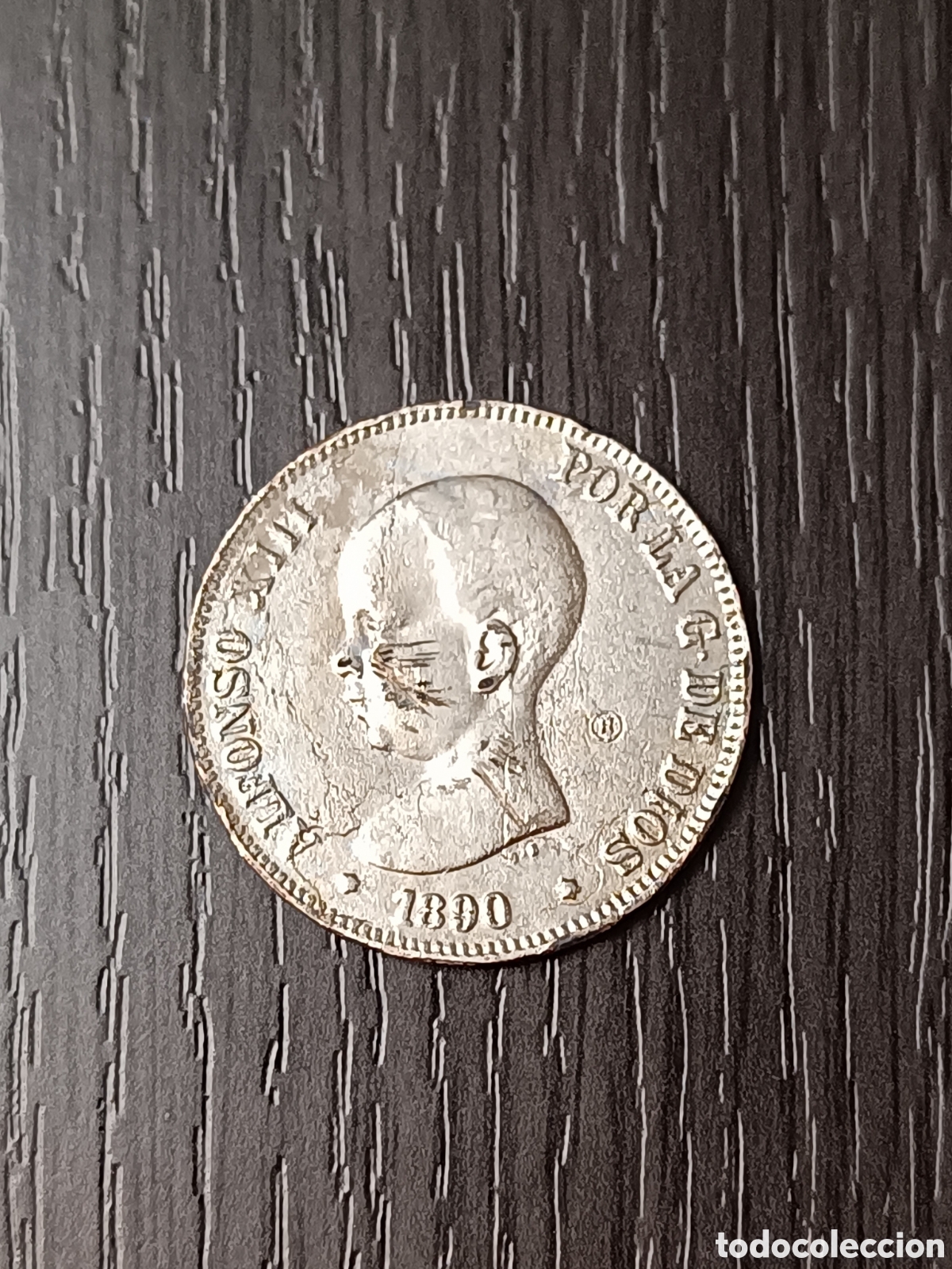Monedas de Espa&ntilde;a: Reproducci&oacute;n Antigua Moneda 5 Pesetas Alfonso XIII
