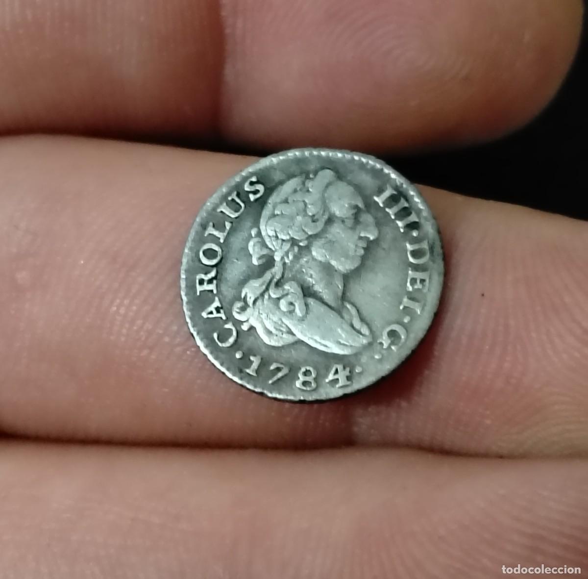 Monedas de Espa&ntilde;a: Carlos III 1/2 medio real 1784 Madrid