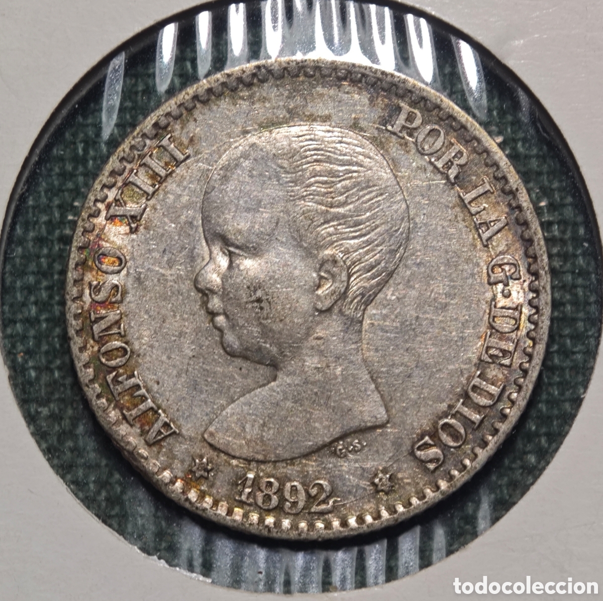 Monedas de Espa&ntilde;a: 50 C&Eacute;NTIMOS&nbsp; ALFONSO XIII 1892 (*9-2) MADRID PG M BRILLO ORIGINAL
